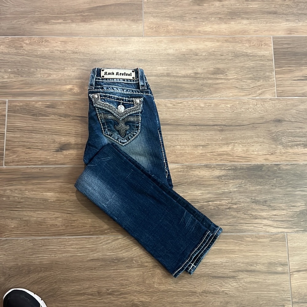 Rock Revival size 26 straight leg denim jean - Picture 4 of 6